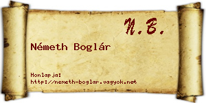 Németh Boglár névjegykártya